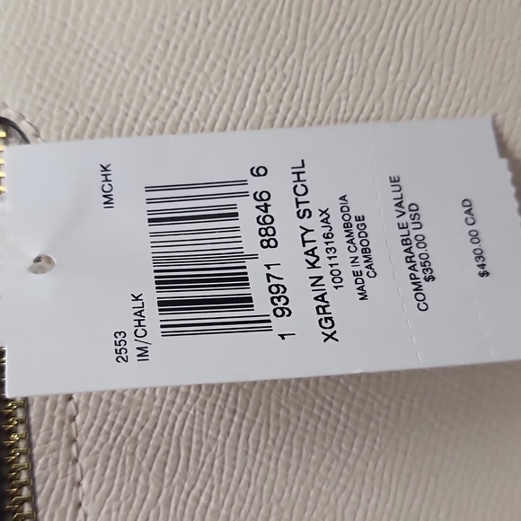 NWT Coach Katy Satchel in Gold/Chalk with Crossbody Strap - Picture 4 of 9